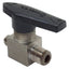 Used Swagelok SS-43M4-S4 316 Stainless Ball Valve, 1/4in NPT x 1/4in Tube Fitting