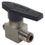 Used Swagelok SS-43M4-S4 316 Stainless Ball Valve, 1/4in NPT x 1/4in Tube Fitting