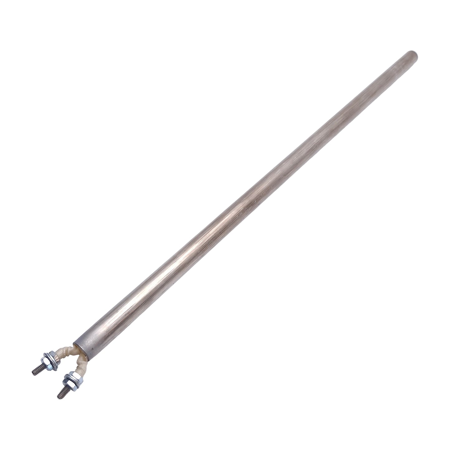 Used Tempco HDC13165 Cartridge Heater, ø5/8in x 18in, 240VAC, 500W, 8-32 Terminals