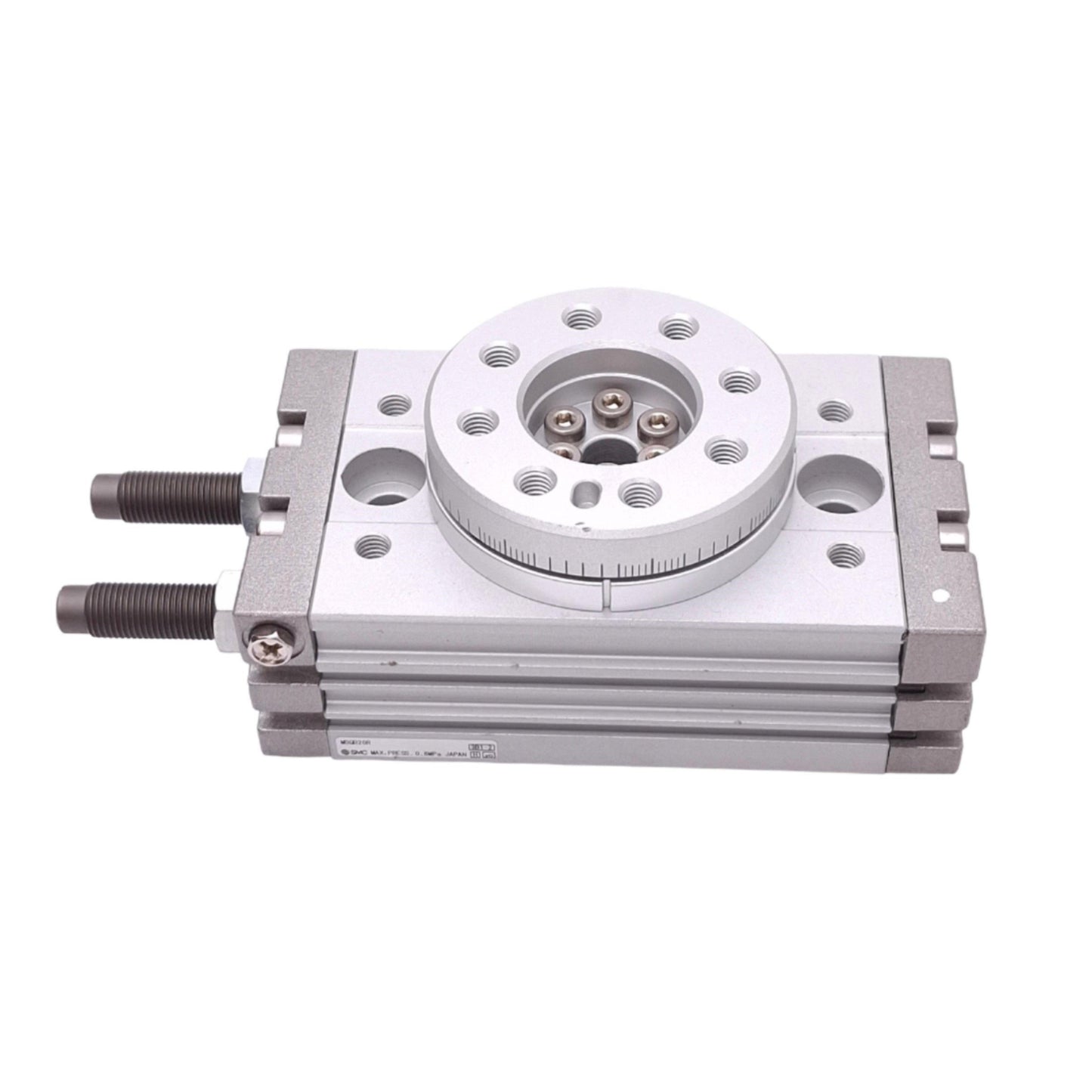 Used SMC MSQB20R Rotary Cylinder, 20mm Bore, 0-190° Range, 3.66Nm 0.6MPa Max, M5
