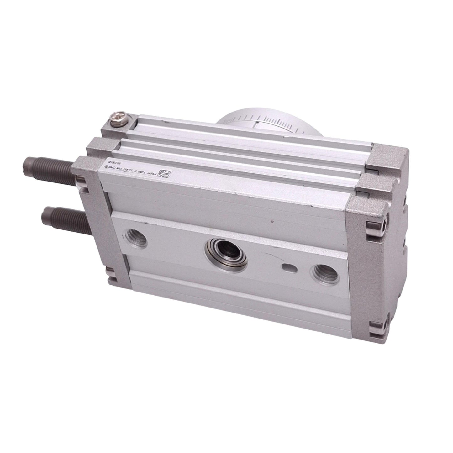 Used SMC MSQB20R Rotary Cylinder, 20mm Bore, 0-190° Range, 3.66Nm 0.6MPa Max, M5