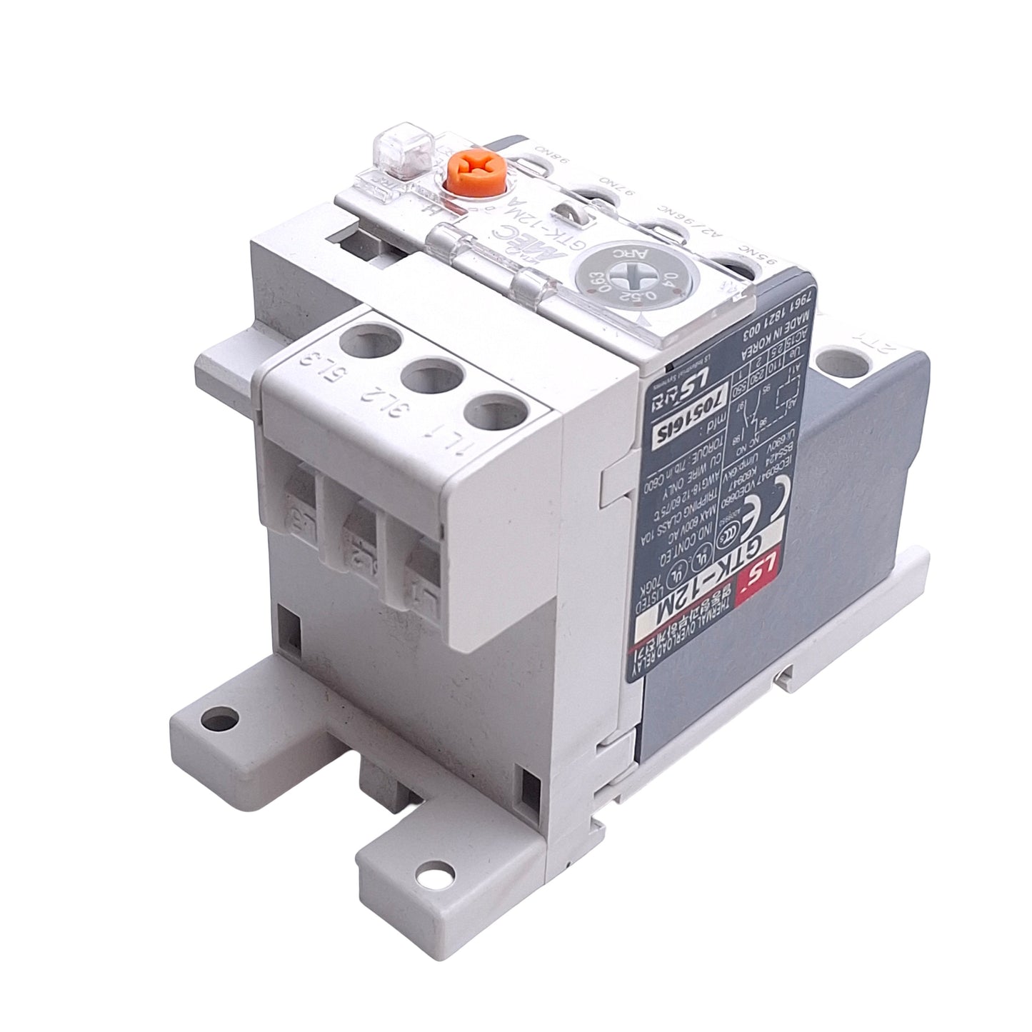 New – Open box Ls Industrial Systems LSIS GTK-12M-0.63 Overload Relay 0.4 to 0.63A Trip, 3-Pole
