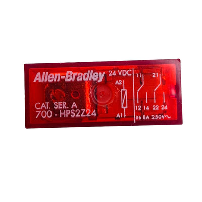 Used Allen Bradley 700-HPS2Z24 Safety Control Relay, DPDT, 8-Pin, 8A Max, 24VDC Coil