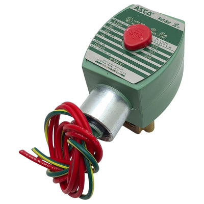 Used ASCO 8262G202 Red-Hat Solenoid Valve, 2-Way, 1/4in NPT, 200psi, 110/120VAC Coil