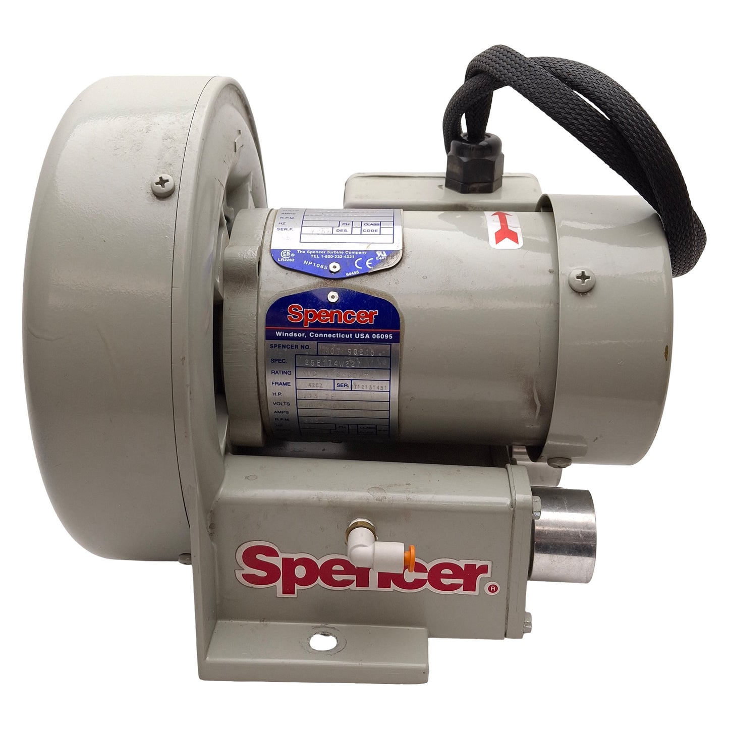 Used Dri-Air VB-001B-010 81407 Blower For ARID-X 25 Desiccant Dryer 25cfm 230/460VAC