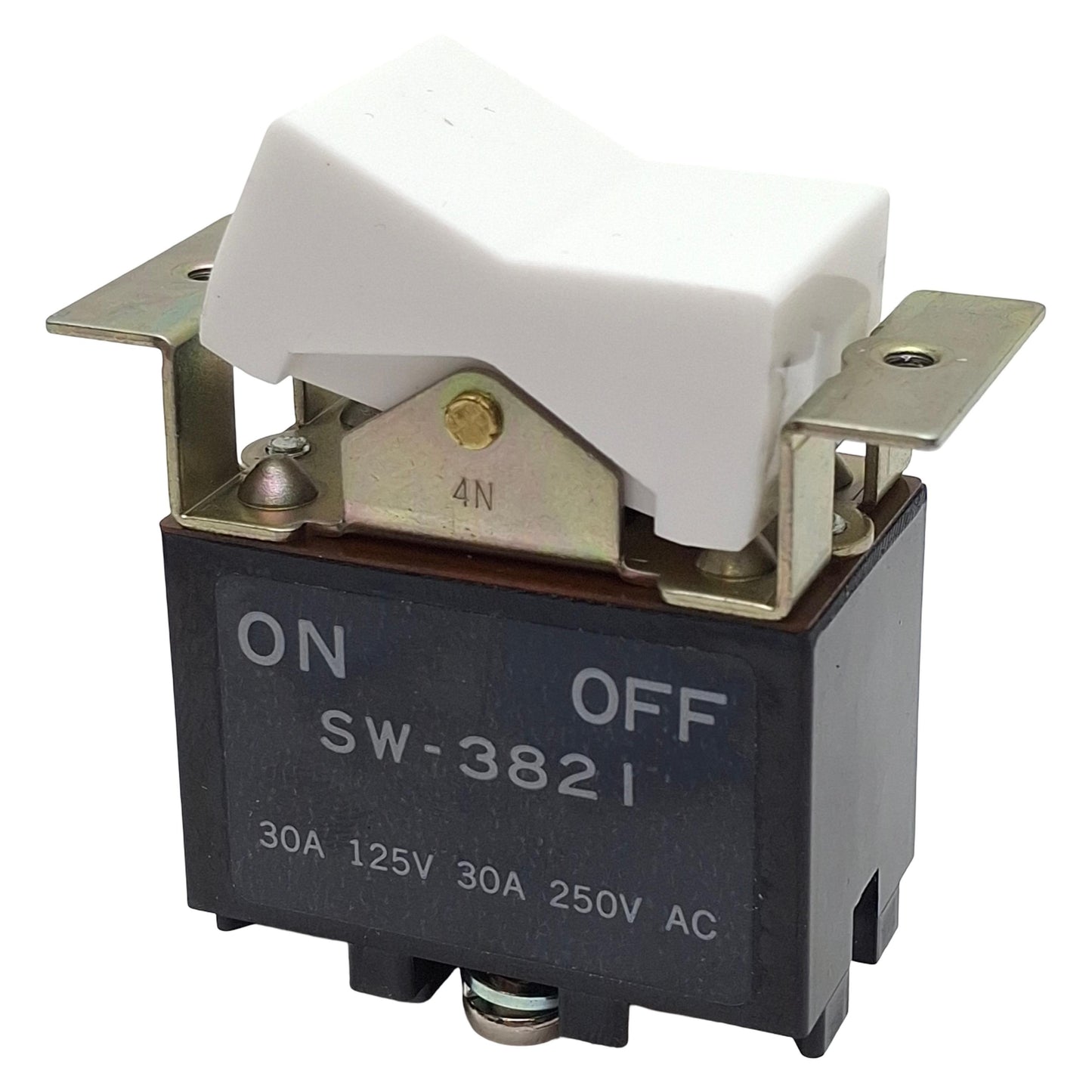 Used NKK SW-3821 High Capacity Rocker Switch, DPST ON-OFF, 30A 125VAC/30VDC