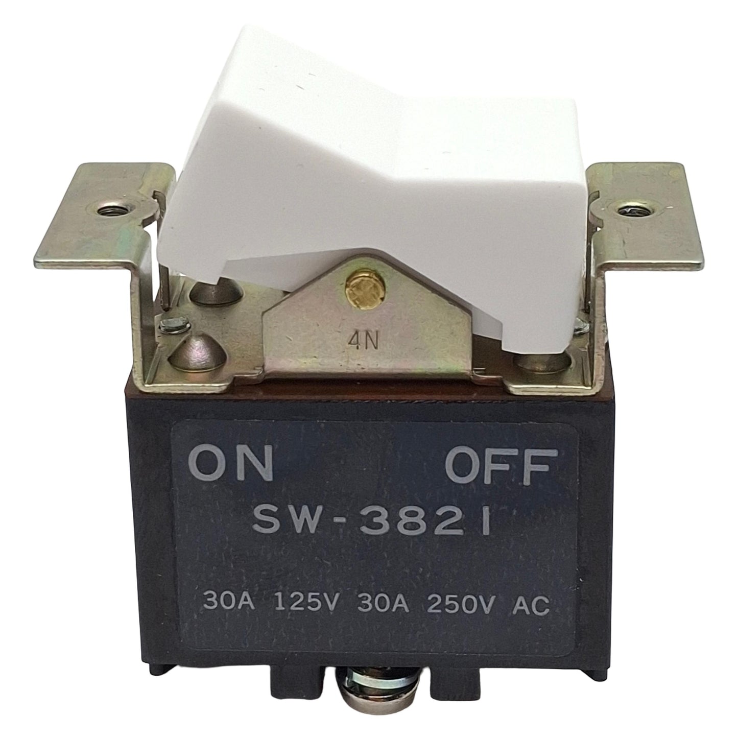 Used NKK SW-3821 High Capacity Rocker Switch, DPST ON-OFF, 30A 125VAC/30VDC