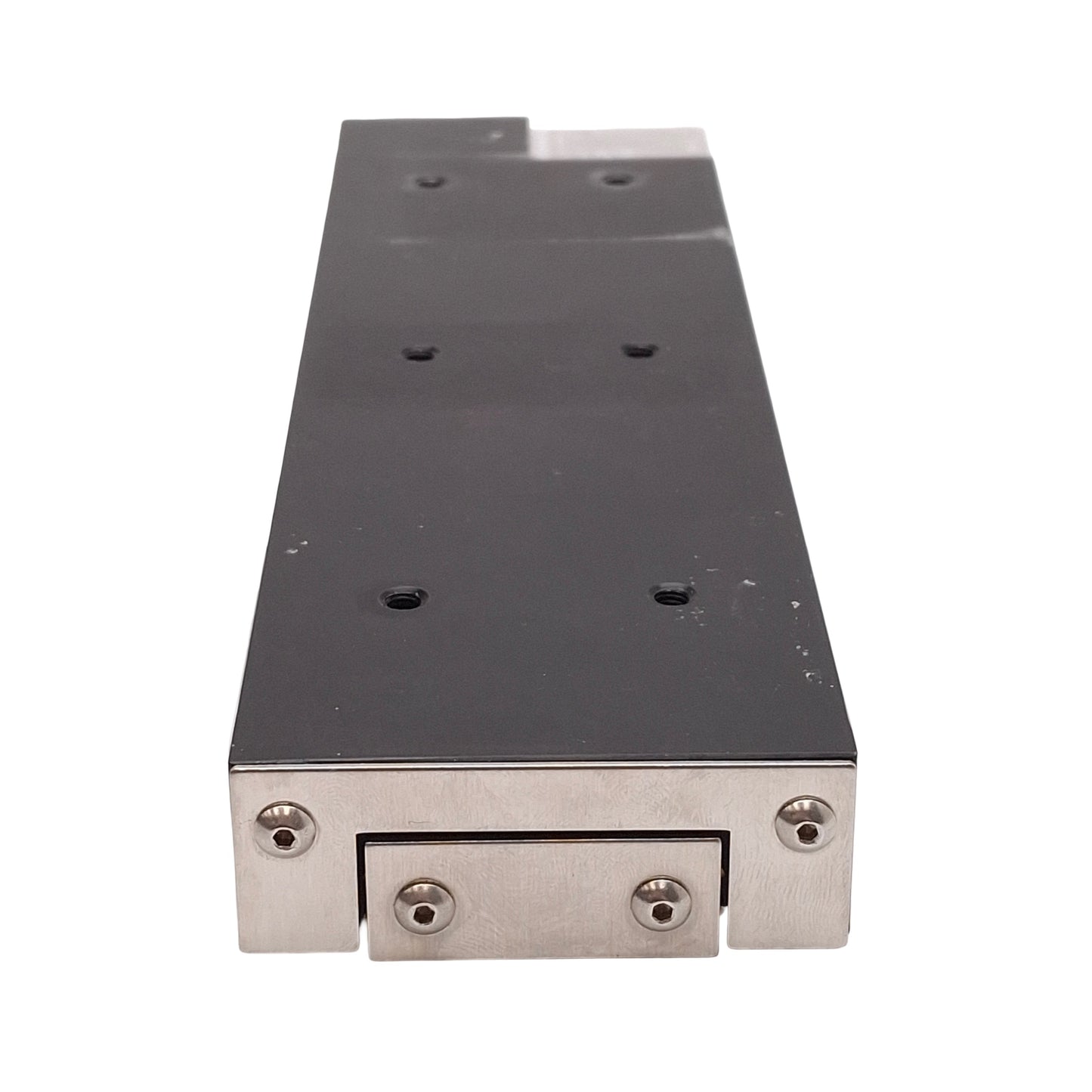 Used Del-Tron RS3-6 Crossed Roller Slide, 2.62in x 9in, 6in Travel *Milled Corner*