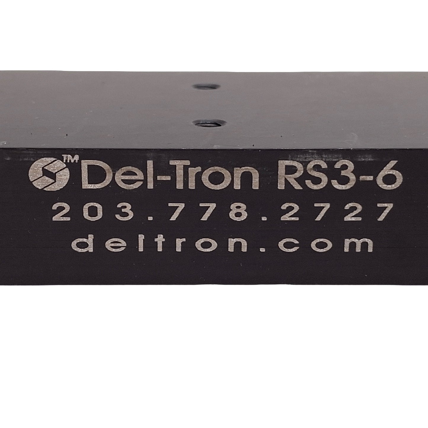 Used Del-Tron RS3-6 Crossed Roller Slide, 6in Travel, 2.62in x 9in *Milled Corner*