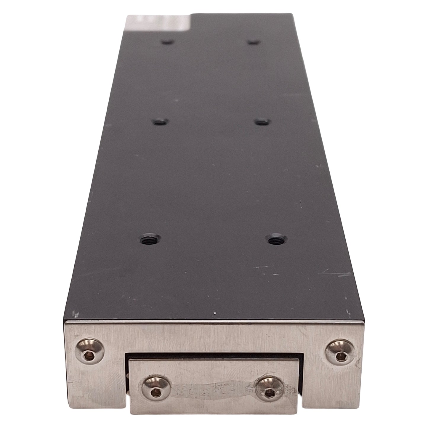 Used Del-Tron RS3-6 Crossed Roller Slide, 6in Travel, 2.62in x 9in *Milled Corner*