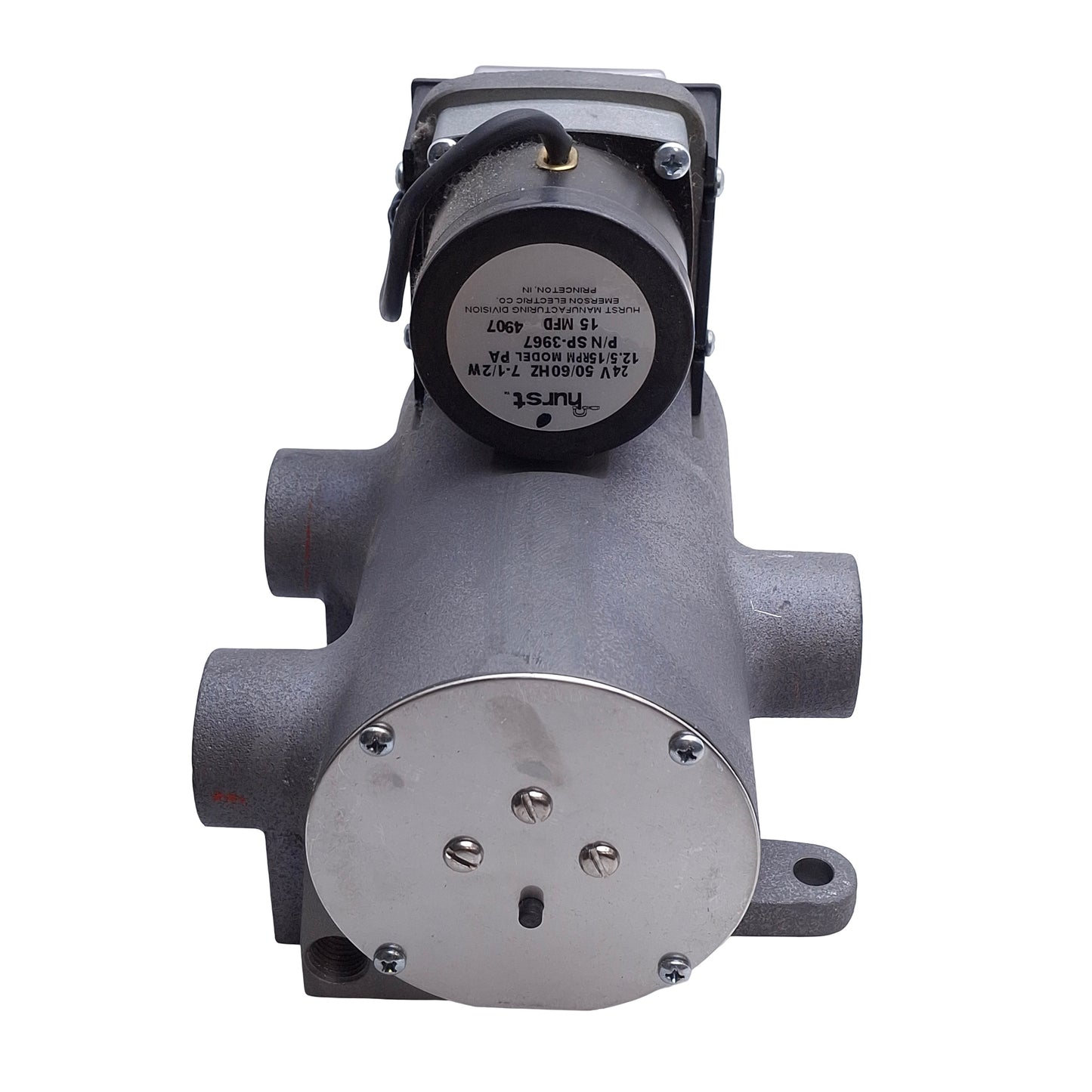 Used Dri-Air 84934 Rev 2 Actuated 2-Zone Valve For Dryer w/Hurst SP-3910 Motor 24VAC