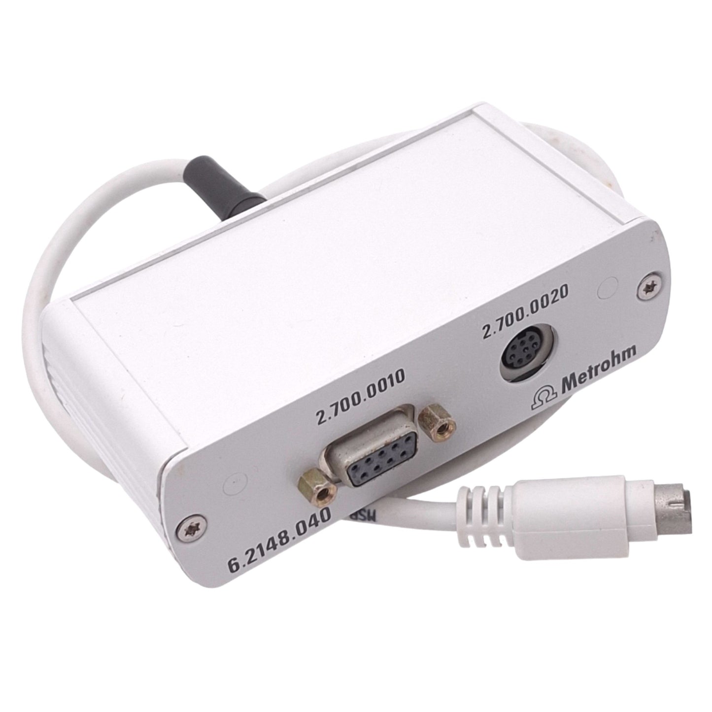 Used Metrohm 6.2148.040 Adapter Box for Dosino 700 Dosing Unit, D-Sub 9-Pin Port