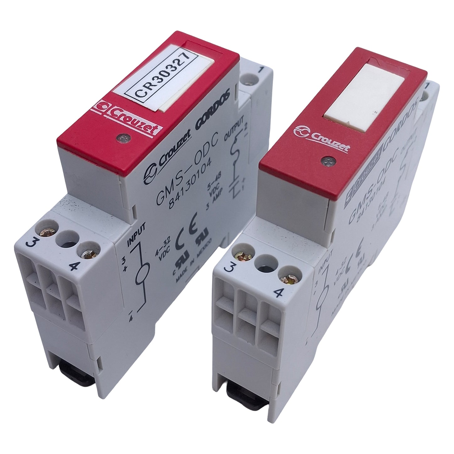 Used Lot of 2 Crouzet Gordos GMS-ODC Solid State Relay 4-32VDC In, 5-48VDC 3A Out