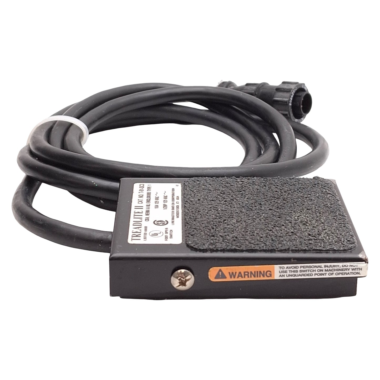 Used Linemaster T-91-SC3 Treadlite II Footswitch, 10A 125VAC, AMP 4-Position 3-Pin