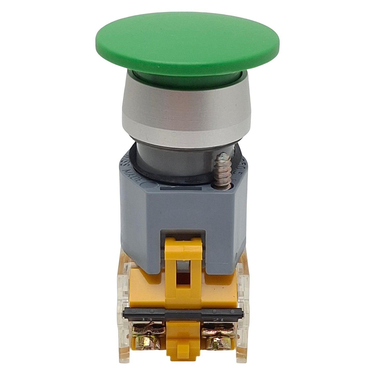 Used EAO 704.900.5 Green Momentary Push Button Switch, ø22mm, 1NC/1NO, 10A 500VAC Max