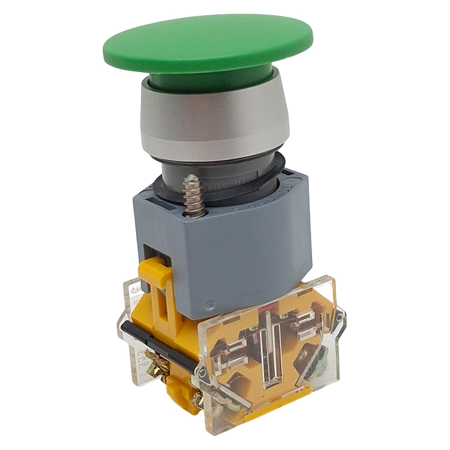 Used EAO 704.900.5 Green Momentary Push Button Switch, ø22mm, 1NC/1NO, 10A 500VAC Max