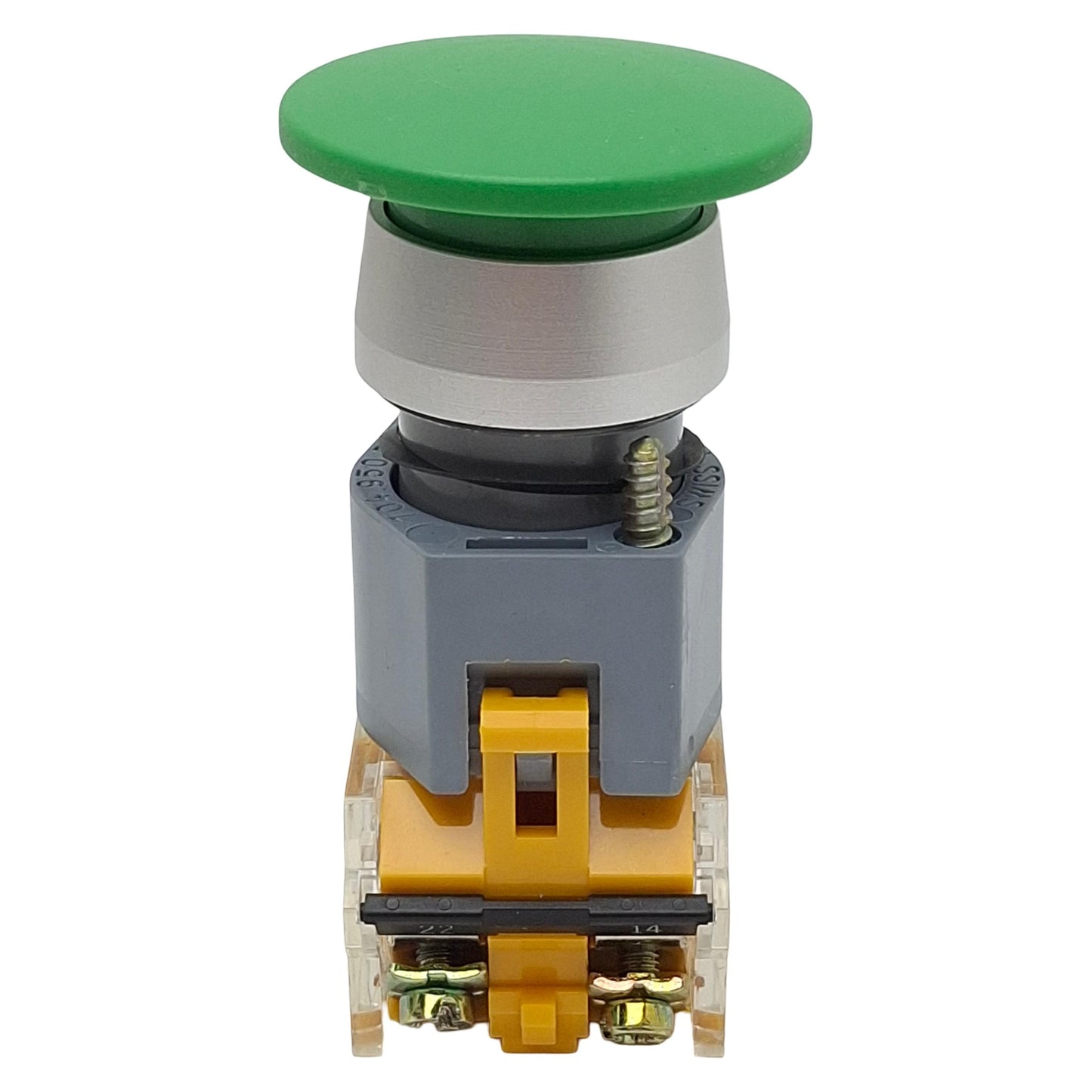Used EAO 704.900.5 Green Momentary Push Button Switch, ø22mm, 1NC/1NO, 10A 500VAC Max
