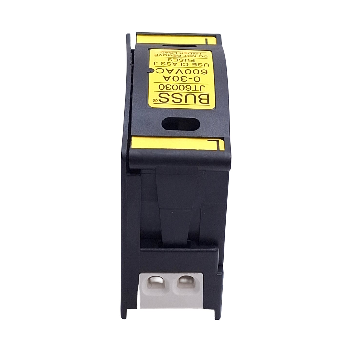 Used Eaton Bussmann JT60030 Fuse Holder, Class J 1-Pole, 30A 600VAC/DC Max, DIN Rail