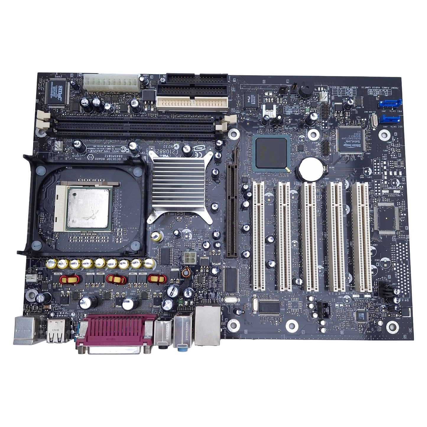 Used Intel D845PEBT2 Motherboard w/Intel Pentium 4 2.66GHz Processor, 2 Memory Slots