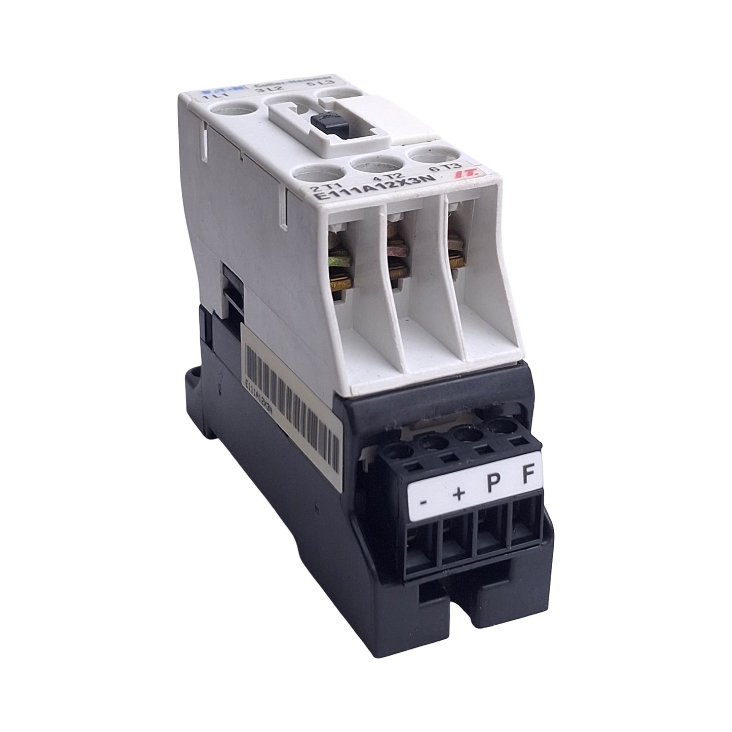 Used Eaton Cutler Hammer E111A12X3N Motor Control Contactor 12A 600VAC, 24VDC Coil