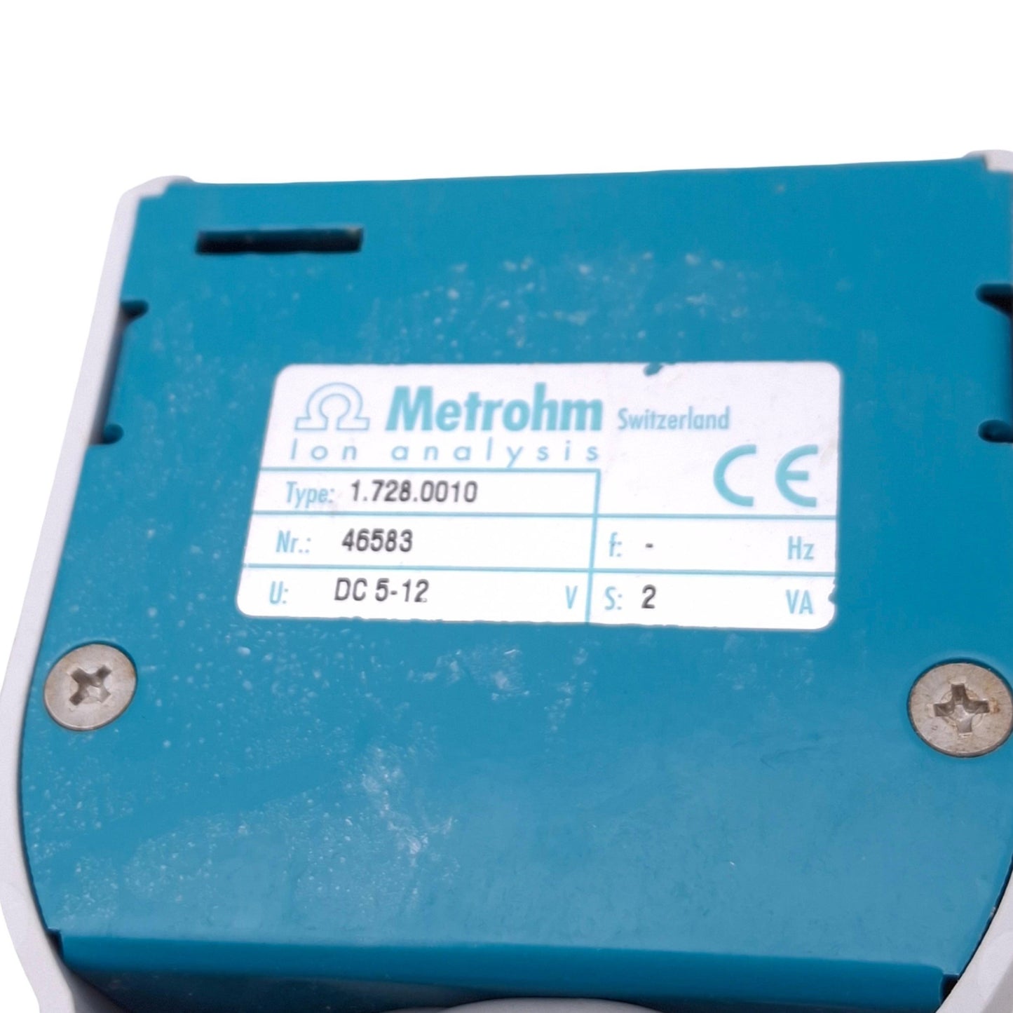 Used Metrohm 1.728.0010 Magnetic Stirrer for Titrinos/Dosimats, 5-12VDC, ø10mm Mount