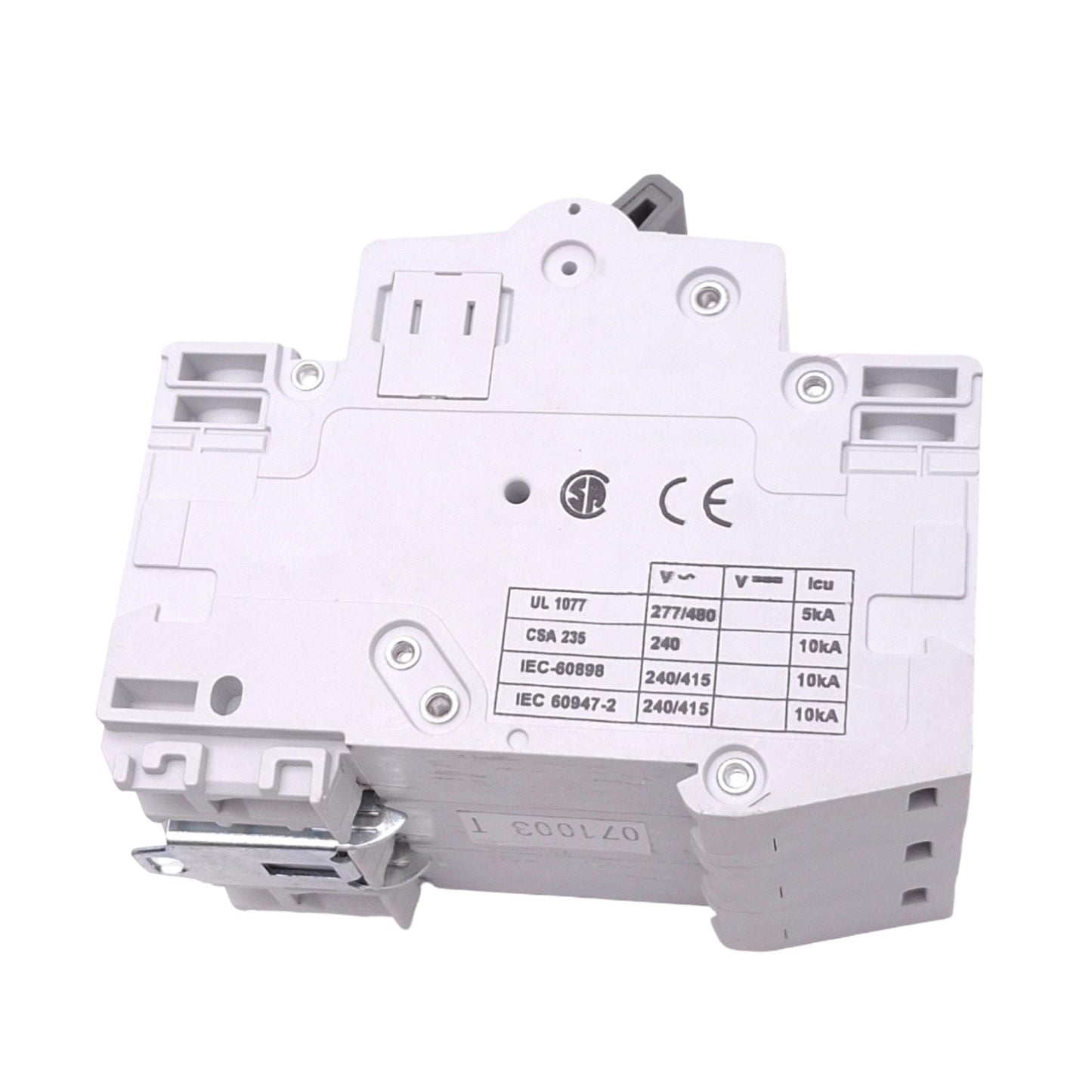 Used Cutler-Hammer WMS3C10 Circuit Breaker, 3-Pole 10A, 415VAC Max, DIN Rail