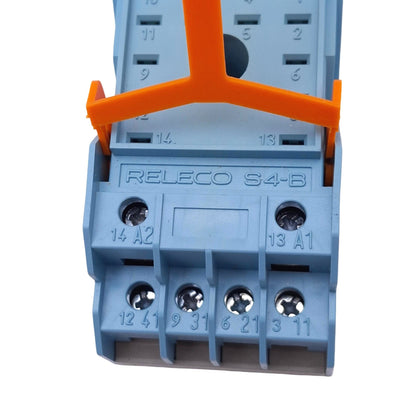 New Releco S4-B Relay Socket, 14-Pin, 380VAC 10A Max, DIN Rail Mount