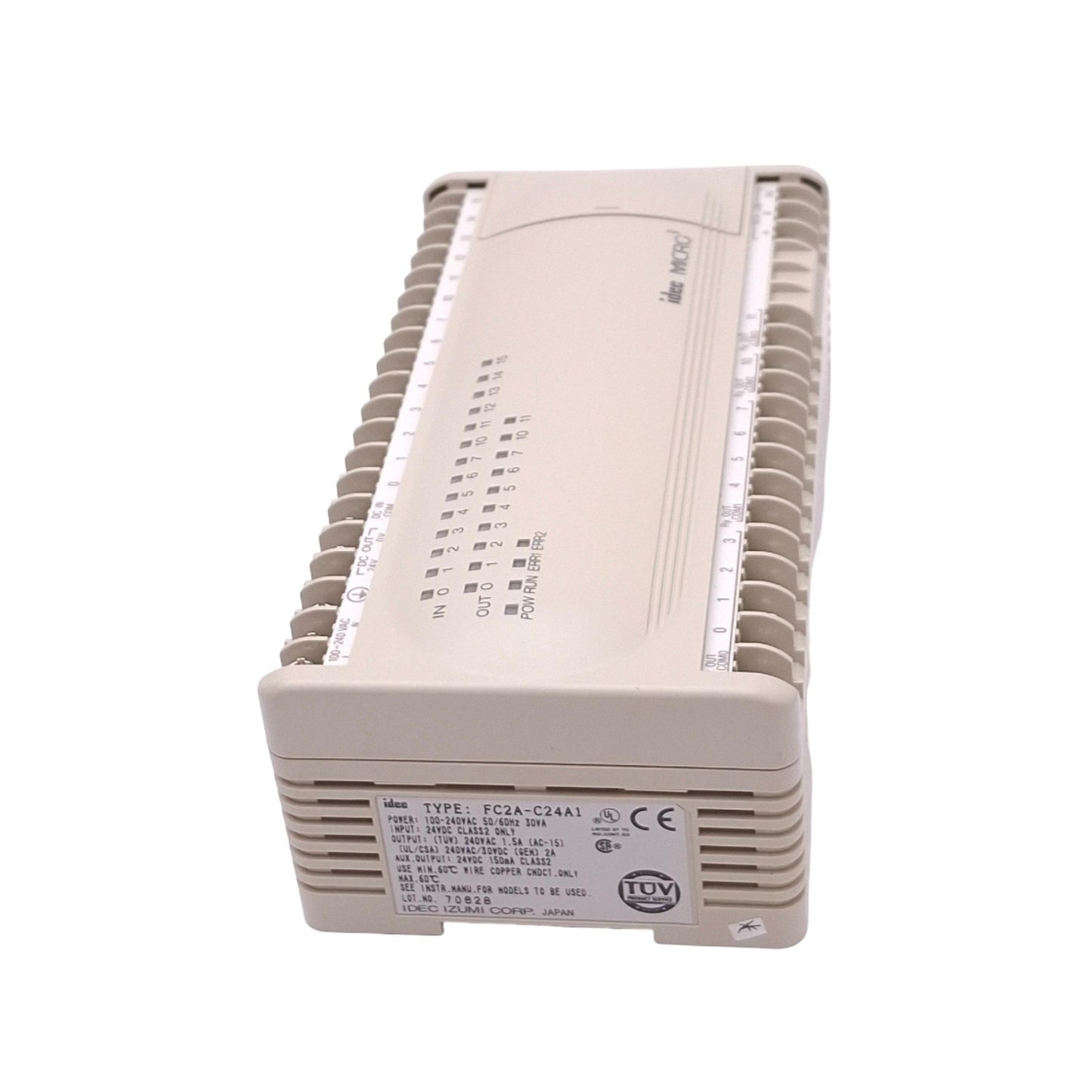 Used IDEC FC2A-C24A1 Logic Control Unit, 24-Point, 24VDC Sink/Source In, 100-240VAC