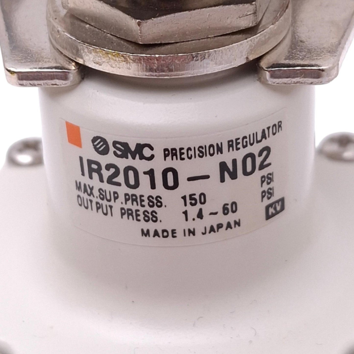 Used SMC IR2010-N02 Pneumatic Regulator, 150psi Max In, 1.4-60psi Out, 1/4in NPT