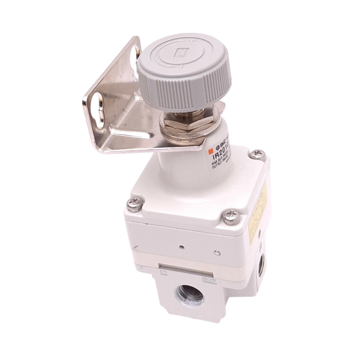 Used SMC IR2010-N02 Pneumatic Regulator, 150psi Max In, 1.4-60psi Out, 1/4in NPT