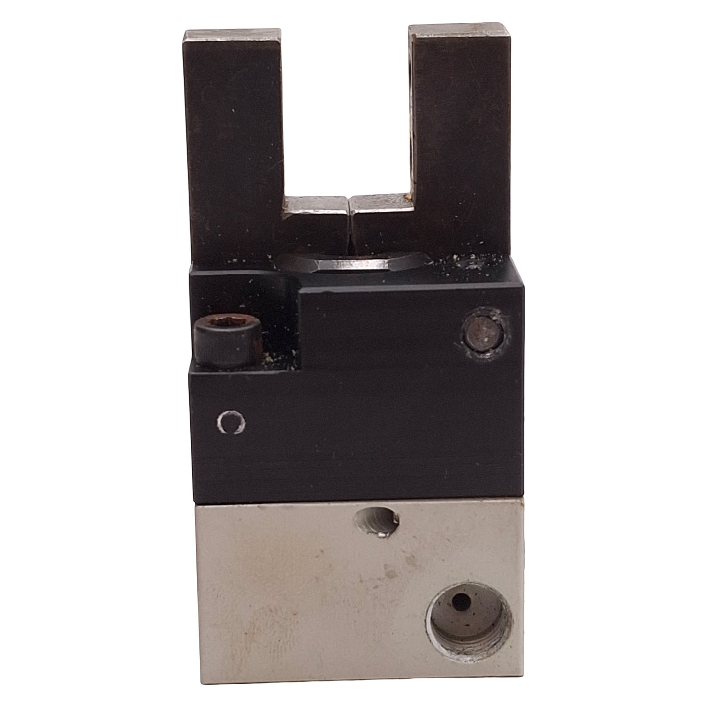 Used Compact SG112-1 Angular Gripper, ø1-1/8in Bore, 2-Jaw, 1in Length, 1/8in NPT
