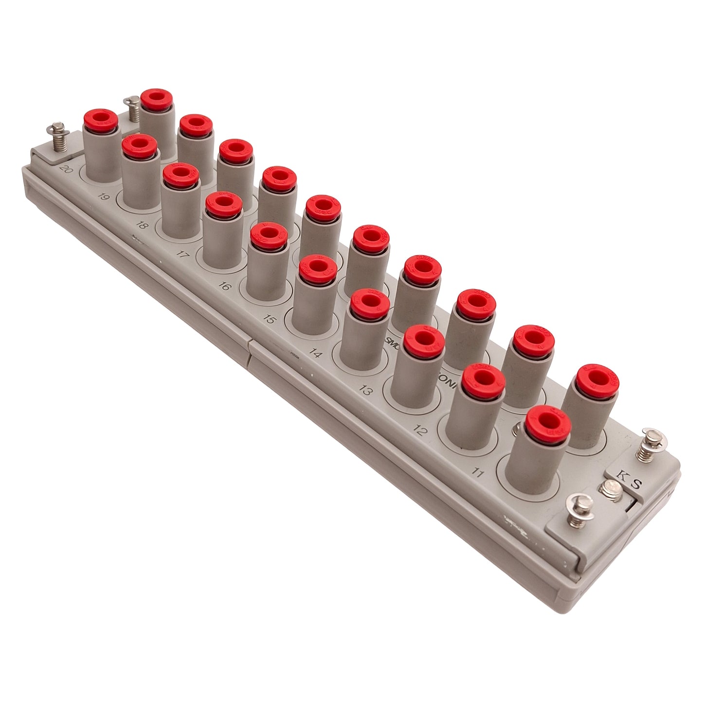 Used SMC KDM20-03 Pneumatic Multiconnector, 20-Port, ø5/32in One-touch, -100kPa~1MPa