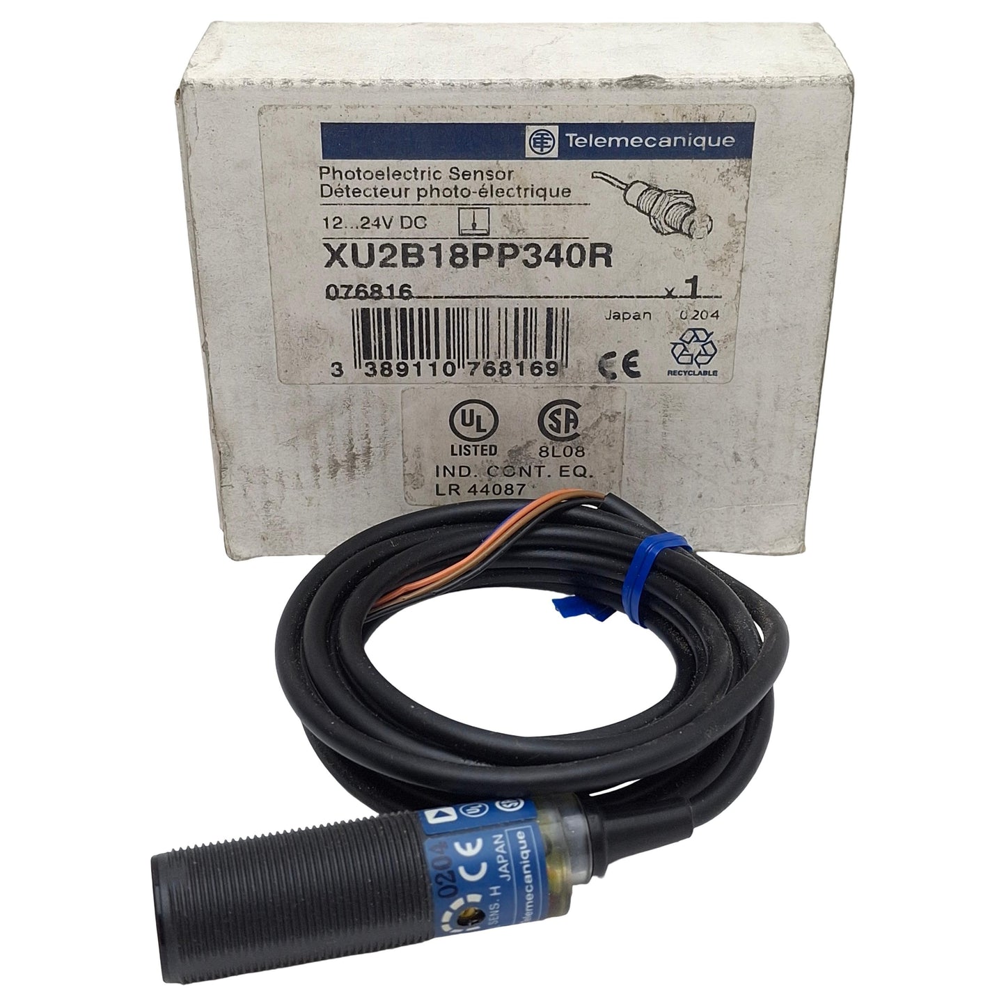 New Telemecanique XU2B18PP340R Photoelectric Sensor PNP, 15m Range, 12-24VDC, 4-Wire