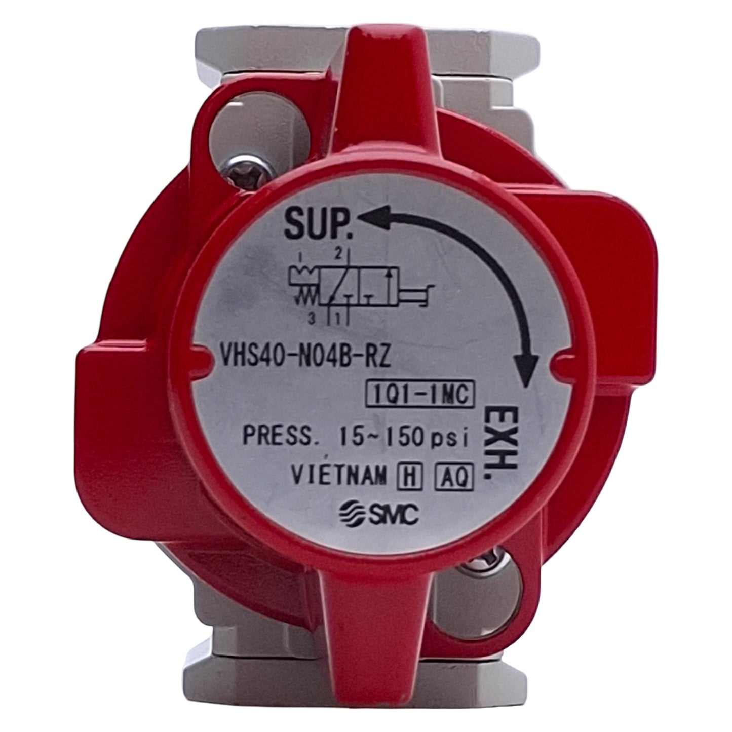 Used SMC VHS40-N04B-RZ Manual Pressure Relief Valve 15-150psi Range, 1/2" NPT Ports