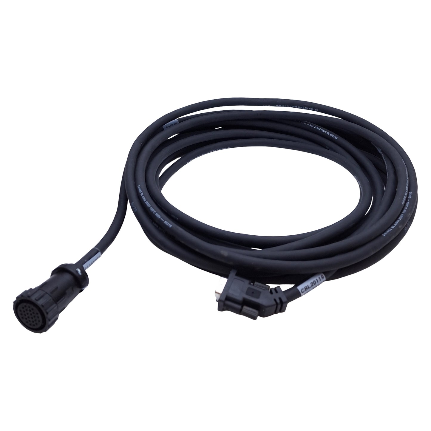 Used Allen Bradley 2090-CFBM6DD-CCAA09 Kinetix Motor Encoder Feedback Cable DB-15, 5m