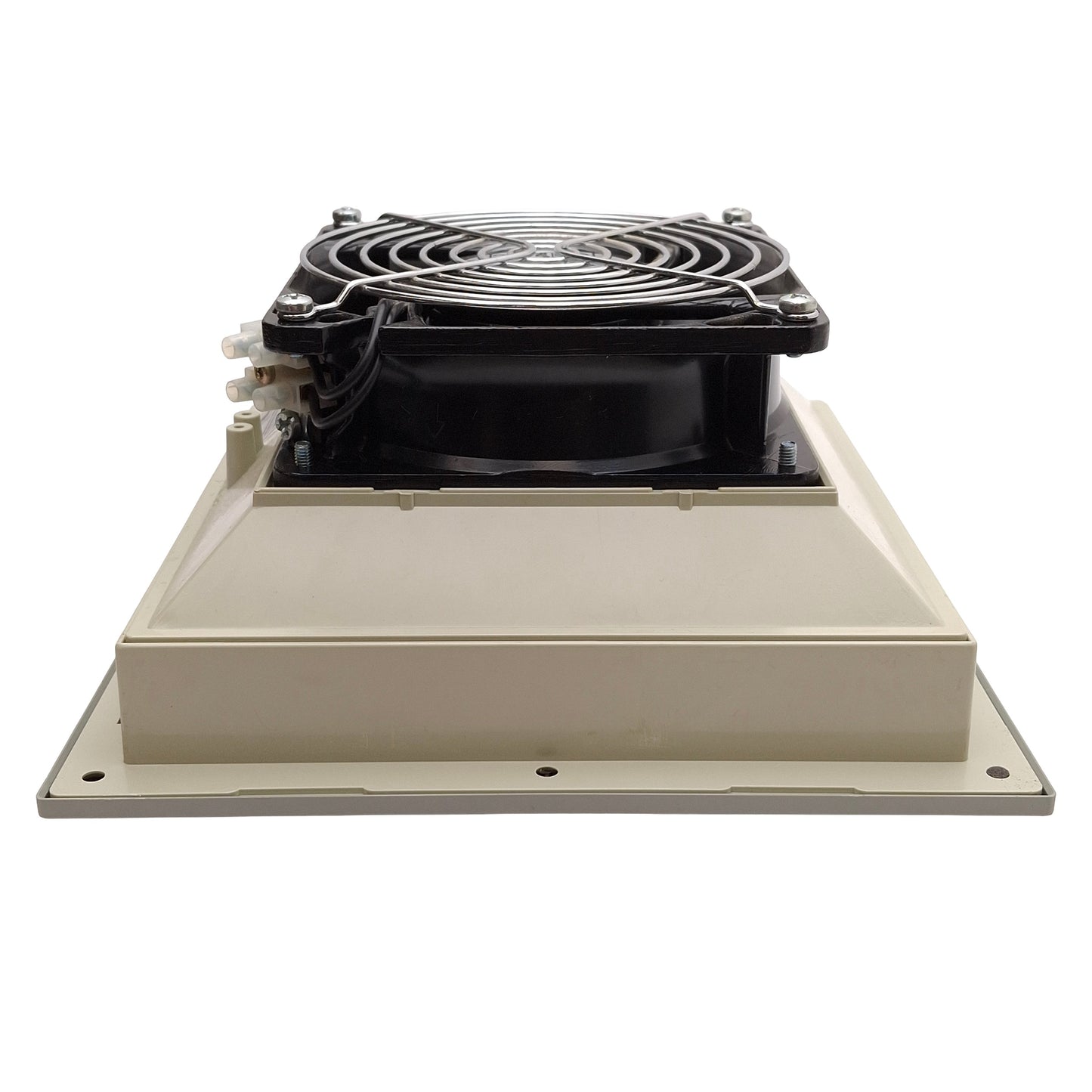 Used McLean SF-0916-002 Side-Mount Filter Fan, 75cfm, 20W, 115VAC 0.22A, 8in x 8in