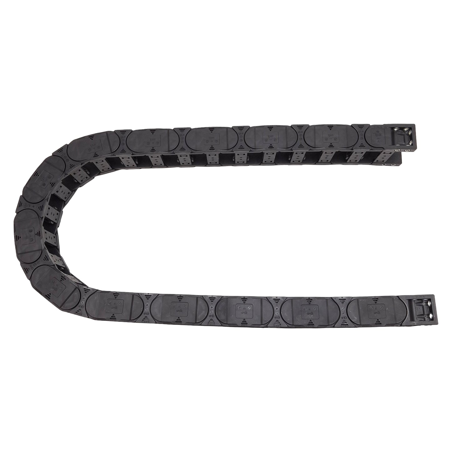 Used Igus E4.28.052.125.0 Energy Chain, 52x28mm Inner, ø125mm Bend, 26-Link + Ends