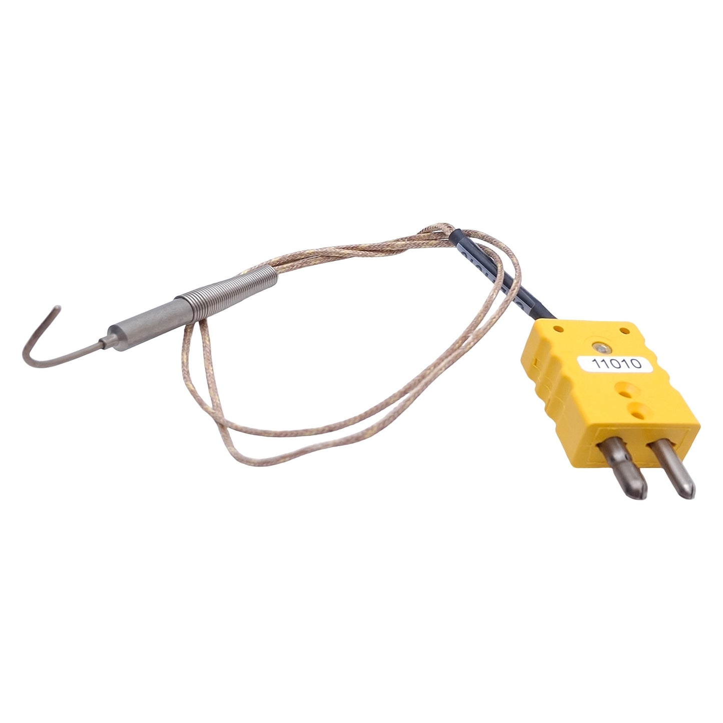 Used Thermocouple Type K, 90 Degree, ø0.065in x 0.8in Sheath, Ungrounded, 2ft Lead