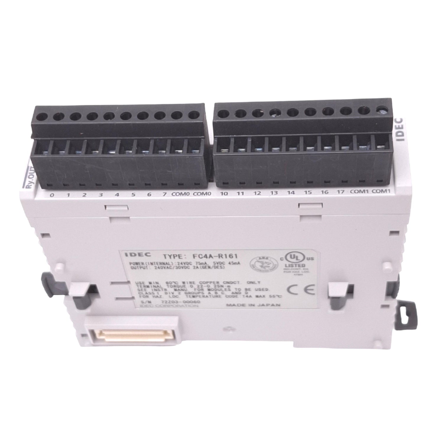 Used IDEC FC4A-R161 Relay Output Module for MicroSmart PLC, 16-Channel, 24VDC