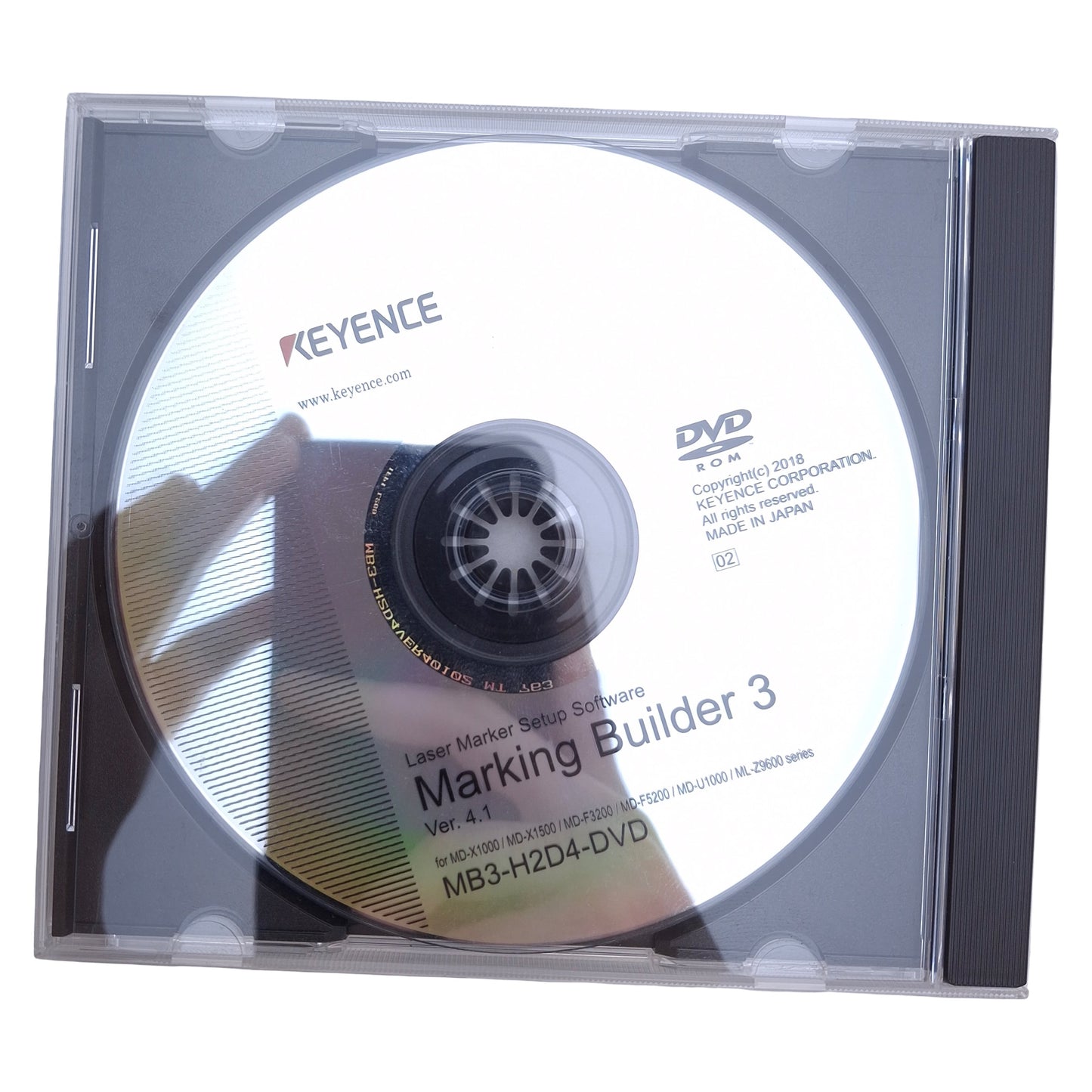 Used Keyence MB3-H2D4-DVD Marking Builder 3 Version 4 Setting & Editing Software
