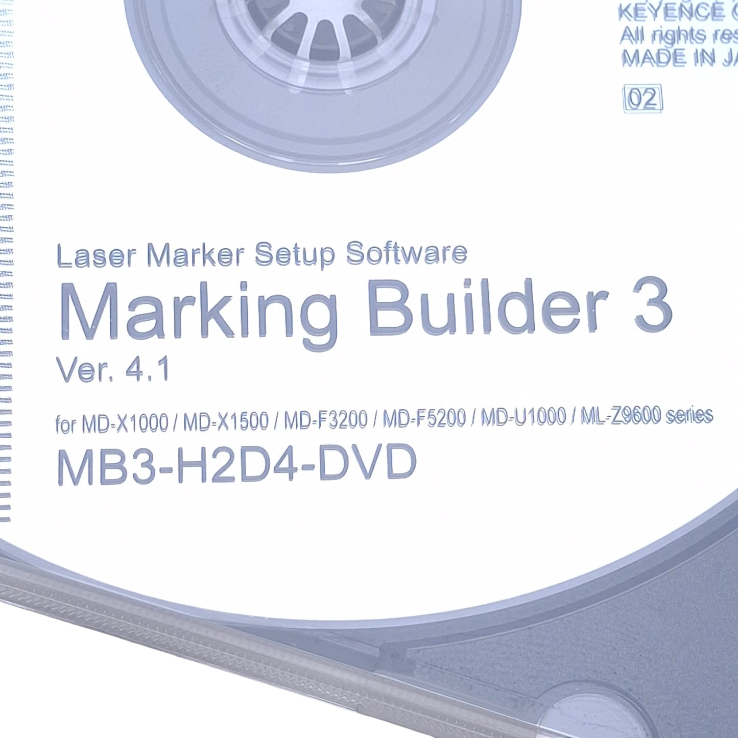 Used Keyence MB3-H2D4-DVD Marking Builder 3 Version 4 Setting & Editing Software