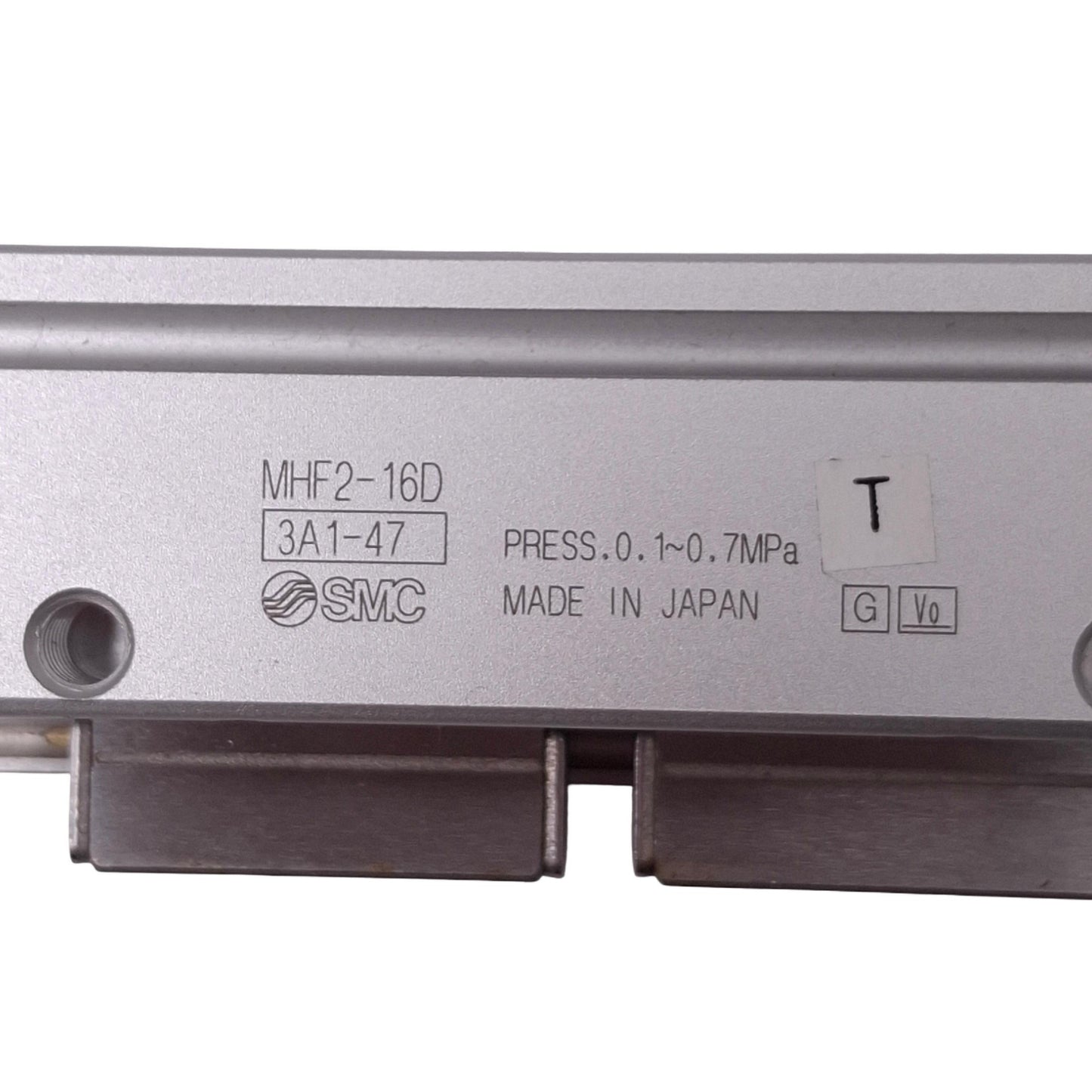 Used SMC MHF2-16D Low Profile Pneumatic Gripper, 16mm Bore, 16mm Stroke, M5, 0.7MPa