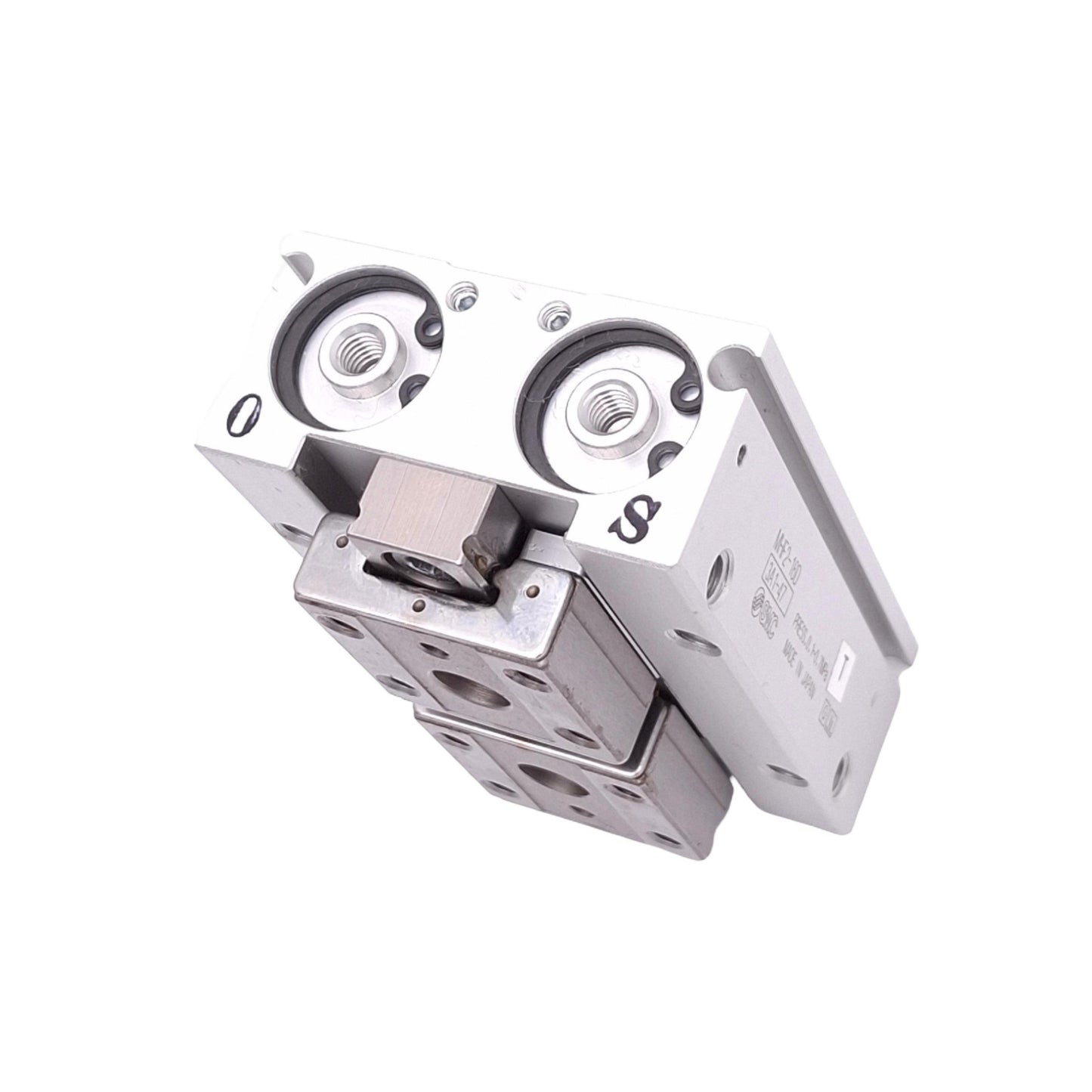 Used SMC MHF2-16D Low Profile Pneumatic Gripper, 16mm Bore, 16mm Stroke, M5, 0.7MPa