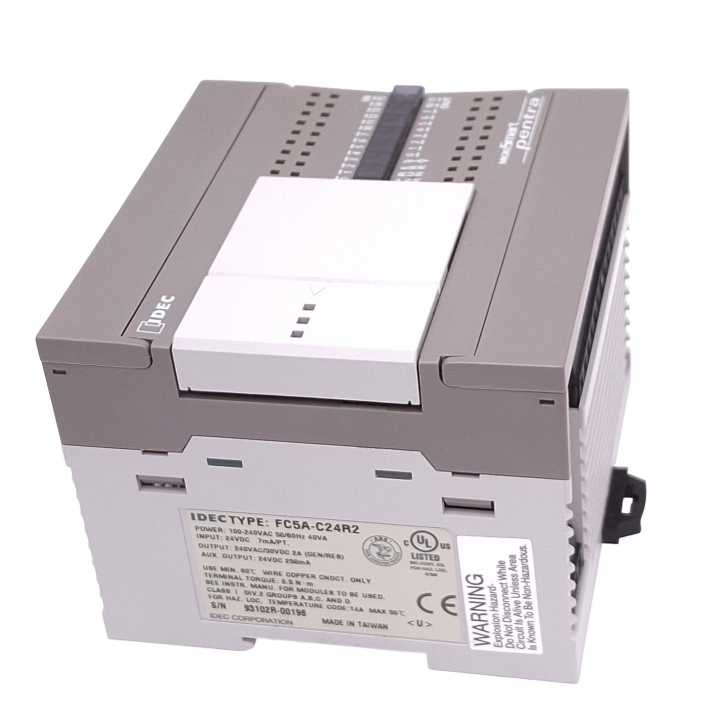 Used IDEC FC5A-C24R2 MicroSmart Pentra Logic Controller, 24-Point, 100-240VAC
