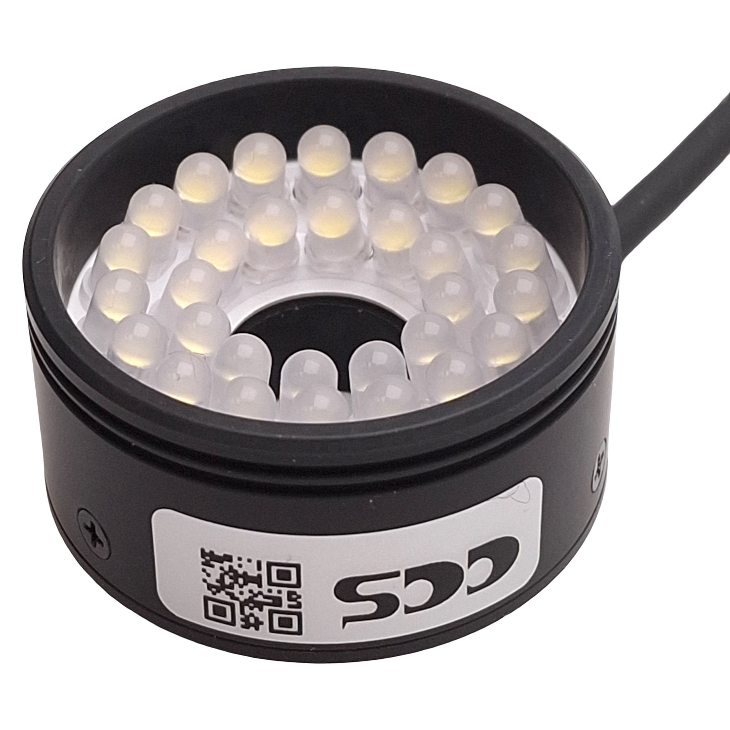 New CCS LDR2-32SW2 Machine Vision Ring Light, ø32mm OD, ø10mm ID, White, 24VDC