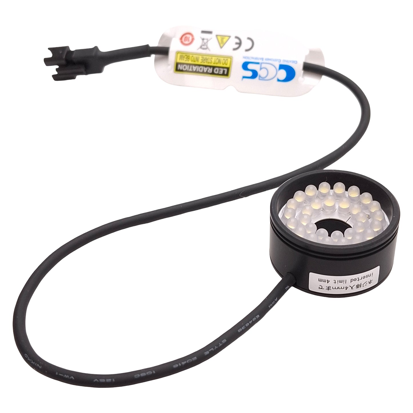 New CCS LDR2-32SW2 Machine Vision Ring Light, ø32mm OD, ø10mm ID, White, 24VDC