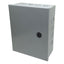 Used nVent AHE10X8X4 Hinge-Cover Gray Steel Enclosure 10in x 8in x 4in *Holes Cutout*