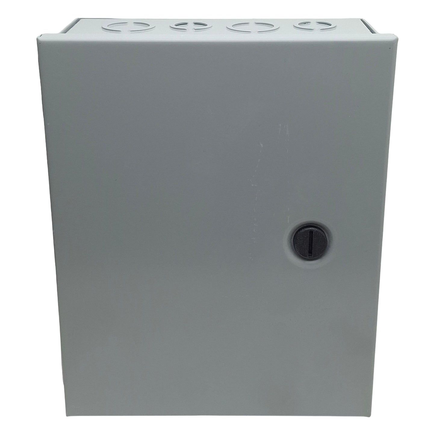 Used nVent AHE10X8X4 Hinge-Cover Gray Steel Enclosure 10in x 8in x 4in *Holes Cutout*