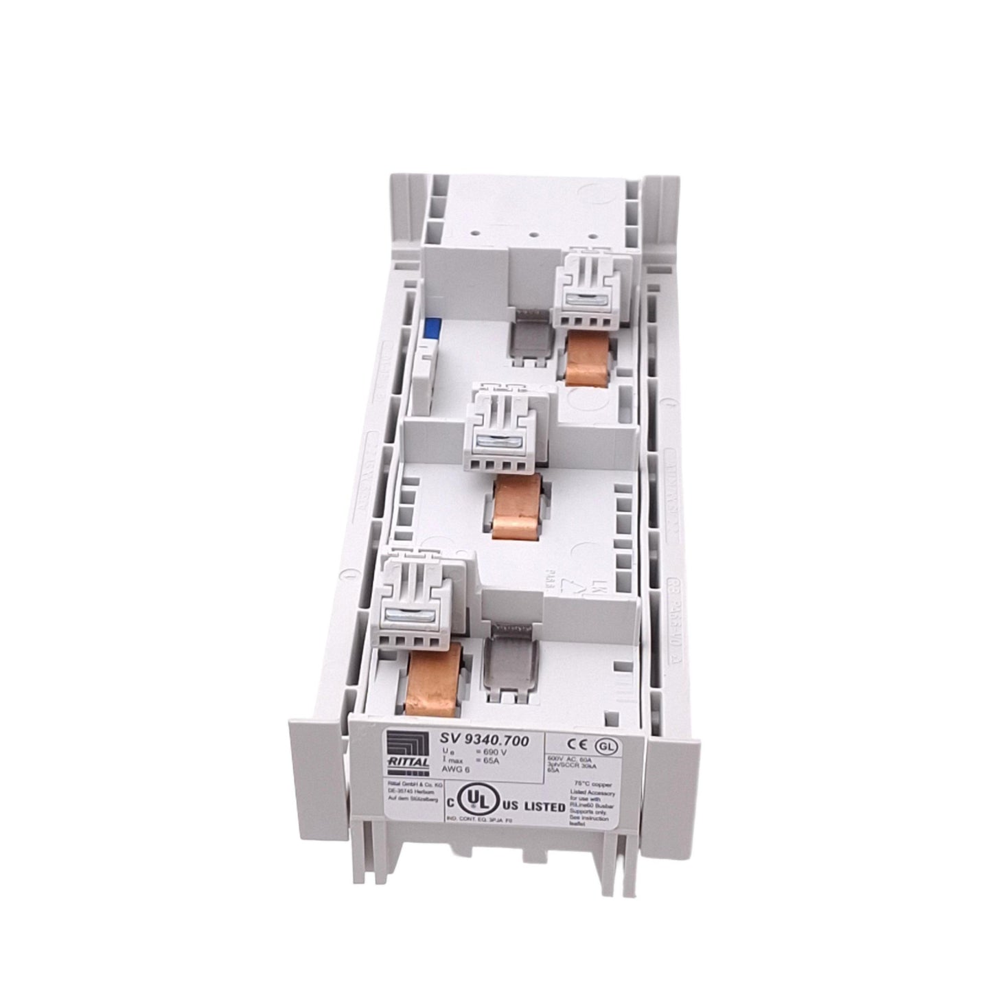Used Rittal SV 9340.700 OM Adapter for Busbar Systems, 3-Pole, 690VAC 65A Max