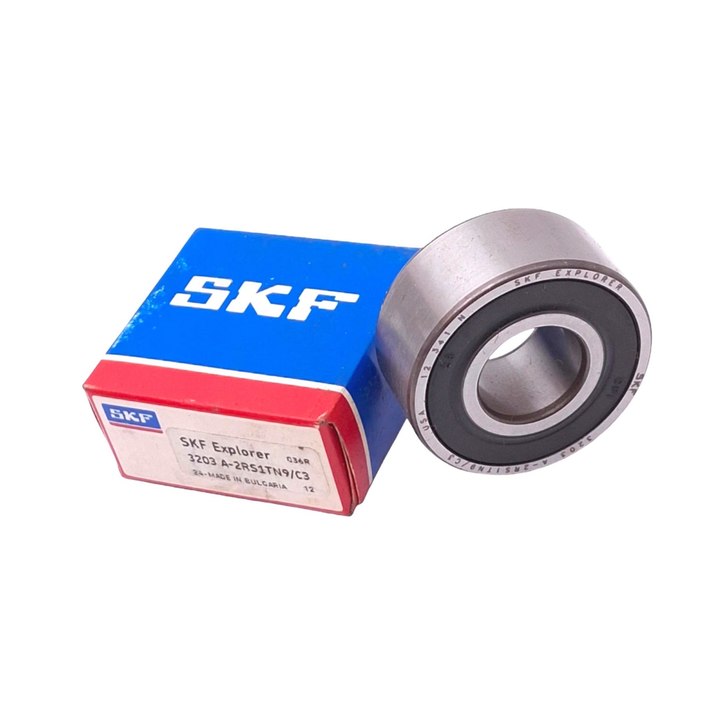 New SKF 3203 A-2RS1TN9/C3 Angular Contact Ball Bearing, 40mm OD, 17mm Bore, 12000rpm